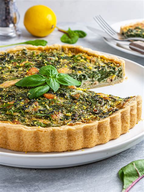 Dairy Free Salmon And Spinach Quiche Recipe Foodaciously