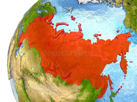 Russia On Earth Stock Illustration Illustration Of Satellite 83811184