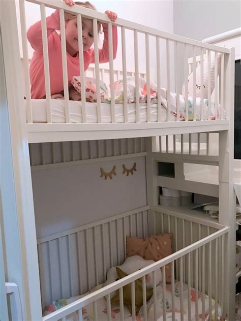 Crib Bunk Bed Hacked From Ikea Gulliver Cots Ikea Hackers Toddler