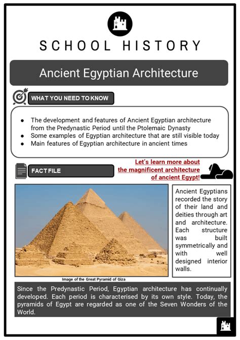 Ancient Egyptian Architecture Facts Worksheets Monuments And Places