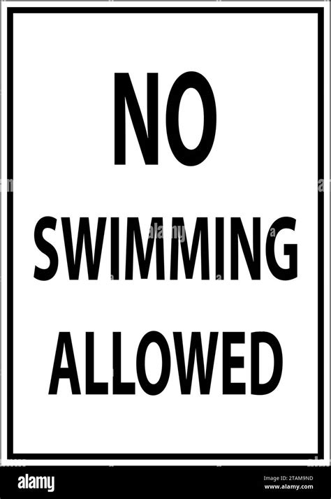 Swimming Prohibited Sign No Swimming Allowed Stock Vector Image And Art