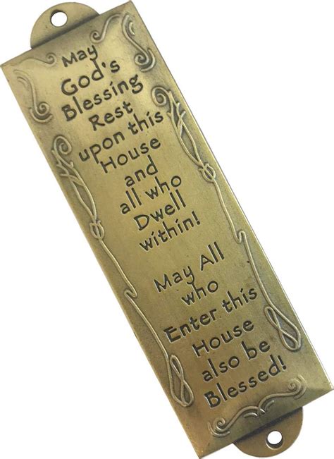 Buy Holy Land Market Shema Metal Blessing Mezuzah With Scroll Bronze