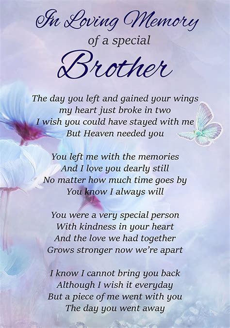 In Loving Memory Of A Special Brother Memorial Graveside Funeral Poem My Xxx Hot Girl