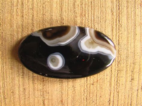 Glorious Natural Black Banded Agate Cabochon Gemstone Smooth Etsy