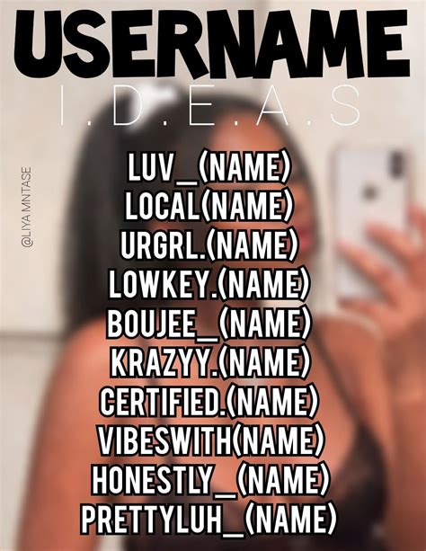 Username Ideas Usernames For Instagram Cute Instagram Names Name For Instagram