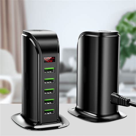 5 Port Multi Usb Charging Station Hub Dock Phone Wall Charger Home