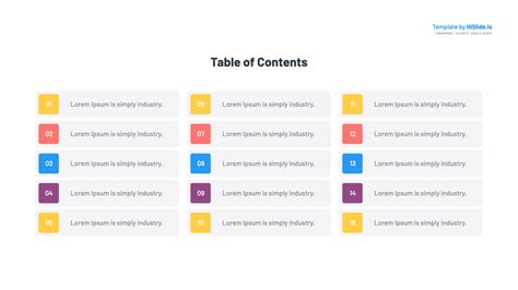 Free Download Powerpoint Table Of Contents Template Ppt