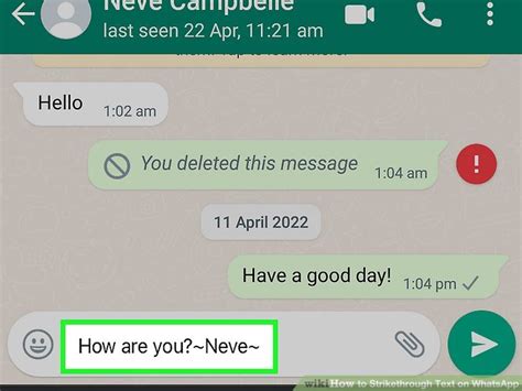 How To Strikethrough Text On Whatsapp With Pictures Wikihow