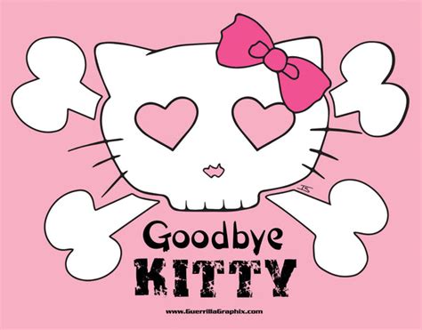Goodbye Kitty Sticker Guerrilla Graphix