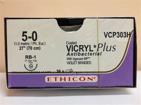 Ethicon Vcp303h Coated Vicryl Plus Suture Absorbable Taper