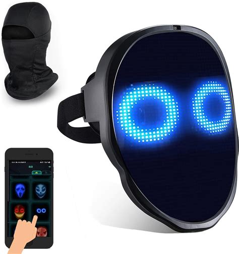 Aiglun Led Mask For Adults Led Changing Bluetooth Mask Led Mask With