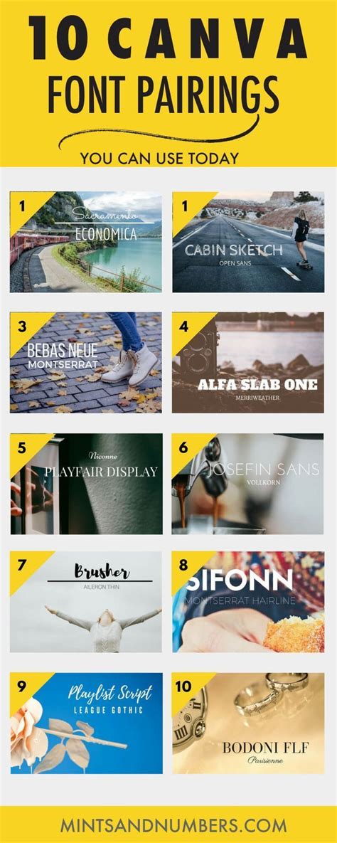 Canva Font Pairings 10 Gorgeous Combinations You Can Use Today