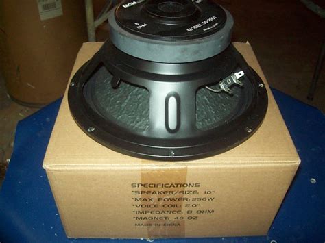 Mcm 10 Inch Pa Or Bass Guitar Speaker 250 Watts Max 8 Ohms 2 Reverb
