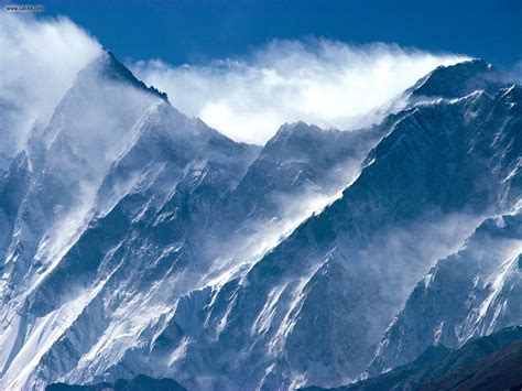 Everest Lhotse Himalayan Mount Everest Waterfall Wallpaper Himalayas