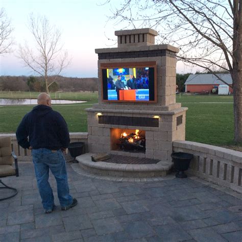 Outdoor Tv Pictures Skyvue Outdoor Tvs Outdoor Fireplace Patio