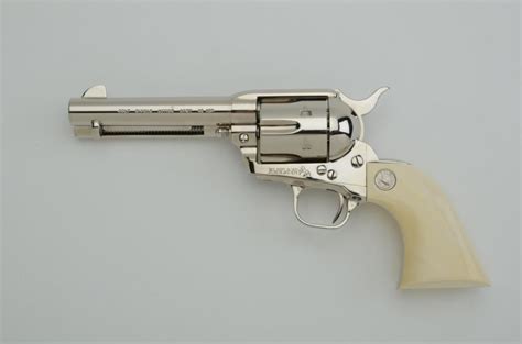 Colt Third Generation Saa Revolver 45 Acp Cal 4 34 Barrel Nickel