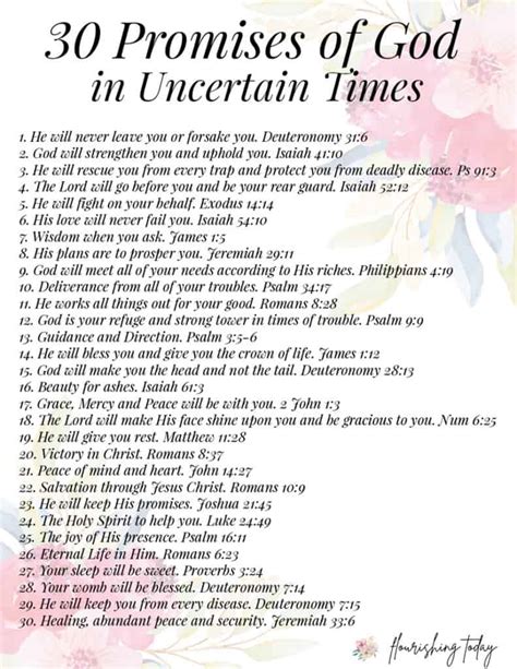 30 Of God S Promises In The Bible For Uncertain Times Flourishing Today