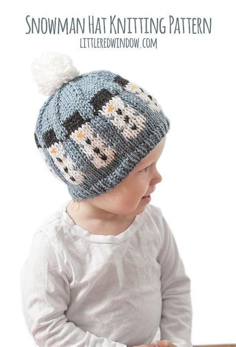 Snowman Hat Knitting Pattern By Cassandra May In 2021 Hat Knitting
