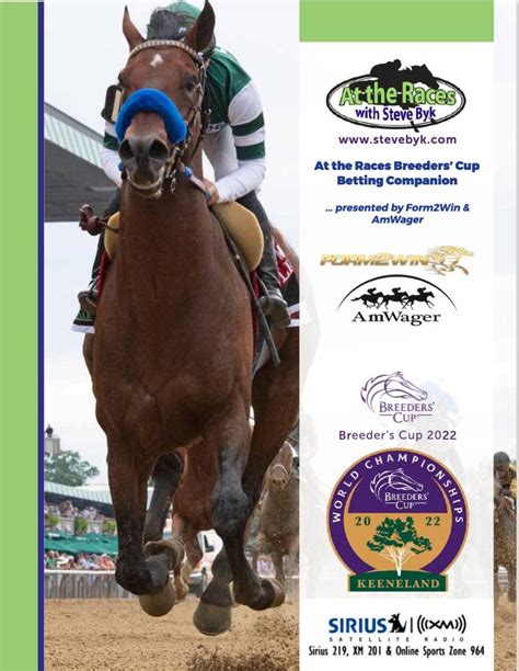Steve Byk On Twitter Coming Wednesday 3rd Annual Atr Breeders Cup Betting Companion