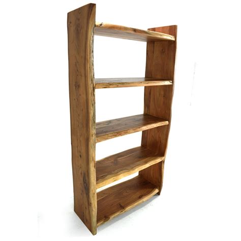 These library bookshelves are available in wood veneer and laminate. Knoll Live Edge Bookshelf, Salvaged Natural | Types of ...