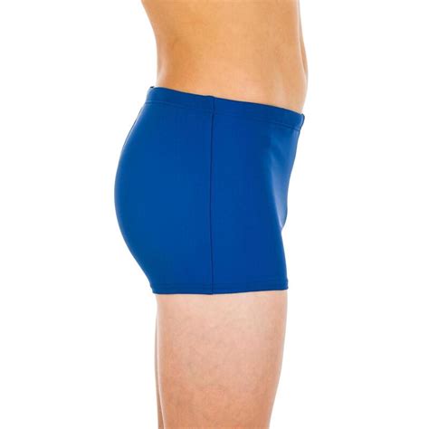 Maillot De Bain Natation Garçon Boxer 100 Basic Bleu Nabaiji