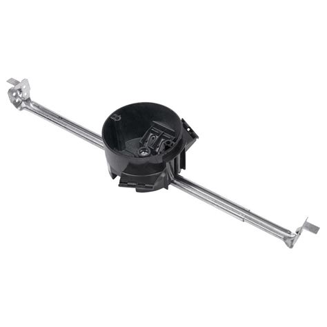 What a ceiling fan needs. Carlon 3-1/2 in. Round Ceiling/Fixture Outlet Box with Bar ...