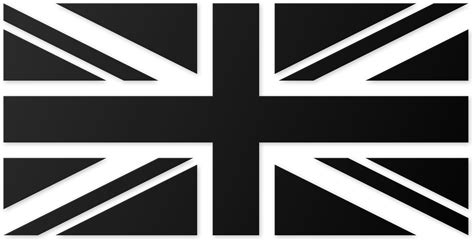 British Flag Black And White Tattoo