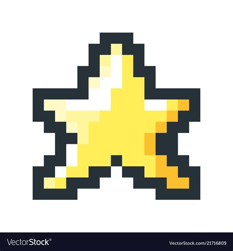 Star Pixel Art Icon Royalty Free Vector Image Vectorstock