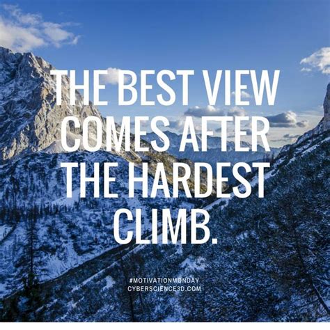 The Best View Comes After The Hardest Climb Motivational Words
