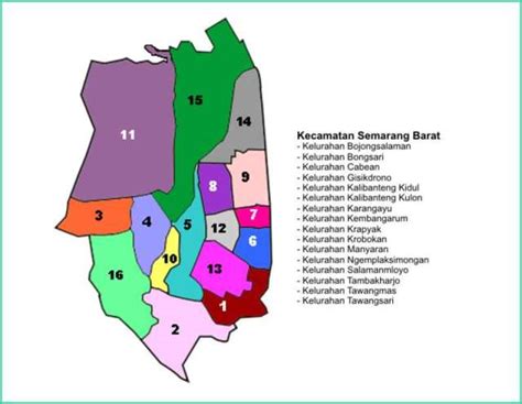 Peta Kecamatan Semarang Barat Lokanesia
