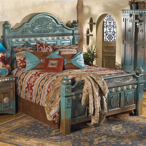 Purchase rustic wooden furnishings that resembles that belonging to a log cabin. Las Cruces Bed | Western beds | Western bedroom | Western ...