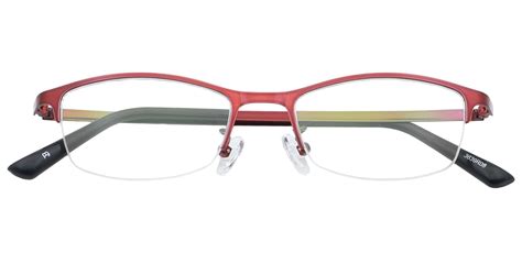 Eliza Rectangle Single Vision Glasses Red Womens Eyeglasses Payne Glasses Eyeglasses