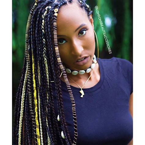Decorating braids, twists and locs is a trend that's steadily but first, let's spend some time on braid care basics when it comes to your hair jewelry. Hair Accessories & Choker: @londonsbeautiiaccessories ...