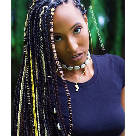 Decorating braids, twists and locs is a trend that's steadily but first, let's spend some time on braid care basics when it comes to your hair jewelry. Hair Accessories & Choker: @londonsbeautiiaccessories ...