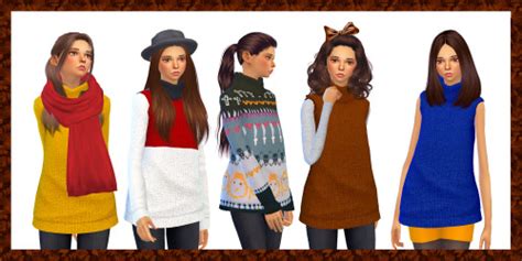 Warm Sweaters By Dani Paradise Sims 4 Nexus