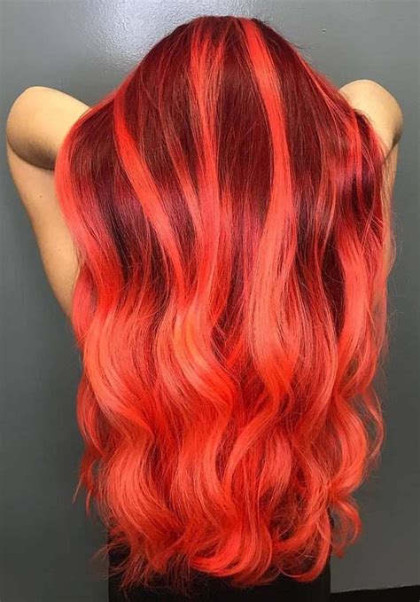 Popular Fiery Red Hair Color Shades For Long Hair In 2018 Stylezco