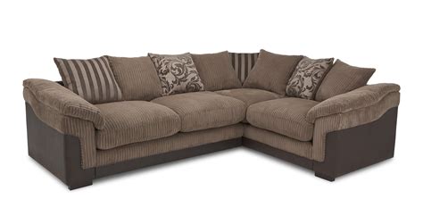 Dfs cuddle for sale | sofas, couches; DFS Hallow Brown Fabric Corner Sofa with Foam Base ...