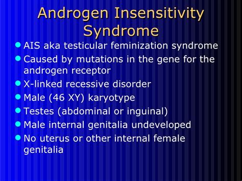 Androgen insensitivity syndrome is a condition that affects sexual development before birth and during puberty. All About Androgen insensitivity Syndrome In The Body