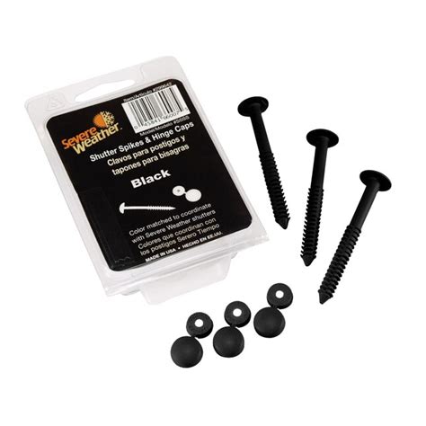 Severe Weather 12 Pack Exterior Shutters Spike And Hinge Cap Set In The