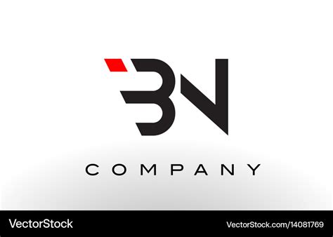 Bn Logo Letter Design Royalty Free Vector Image