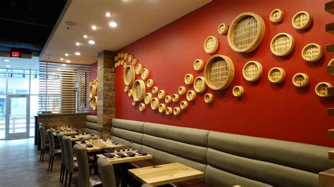 Bamboo Steamer Installation Restaurant Interior Design Cafe Interior