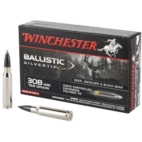 Winchester Ballistic Silvertip 308 Winchester 20 Rounds 168gr Poly