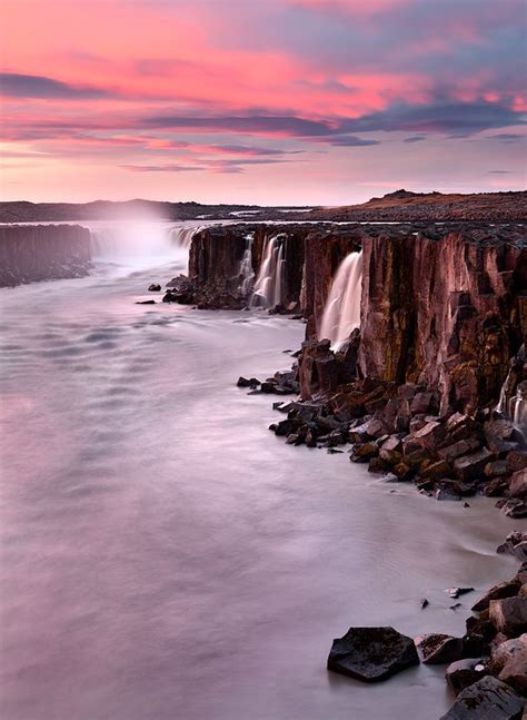 Selfoss Waterfall Iceland Wonders Of The World Waterfall Nature