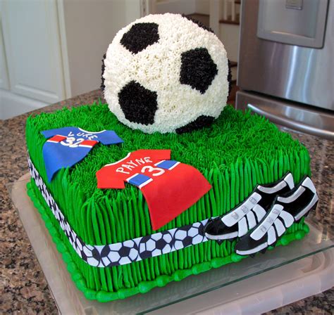 Soccer Cake — Soccer Futball Soccer Cake Soccer Birthday Cakes