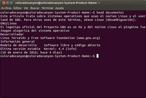 Iniciación A Linux Comando Head Visualizar La Cabecera De Un Fichero