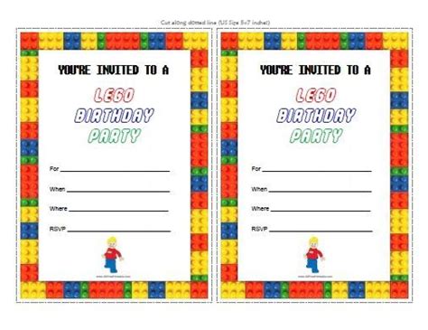 Free Printable Lego Birthday Party Invitations Birthday Party