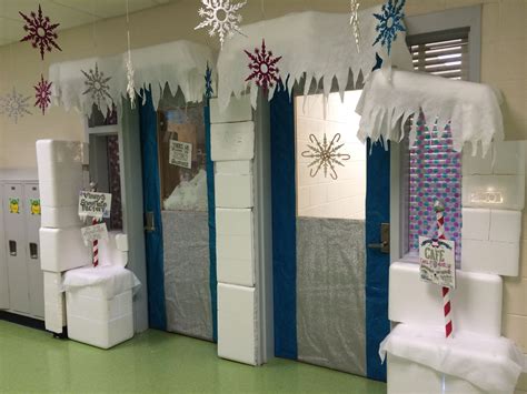 Winter Wonderland Classroom Door Decoration I Had Many Styrofoam