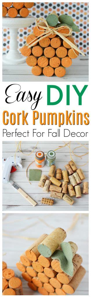 Wine Cork Pumpkins A Perfect Wine Cork Craft For Fall Season