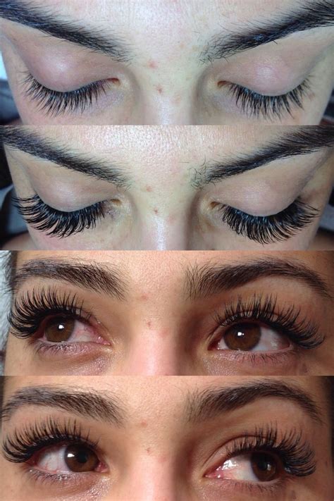 Before And After Photos Of Lash Extensions On My Beautiful Sister