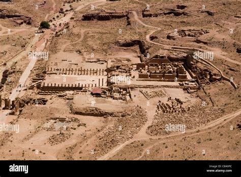 Aerial View Of The Ancient City In Petra The Unesco World Heritage